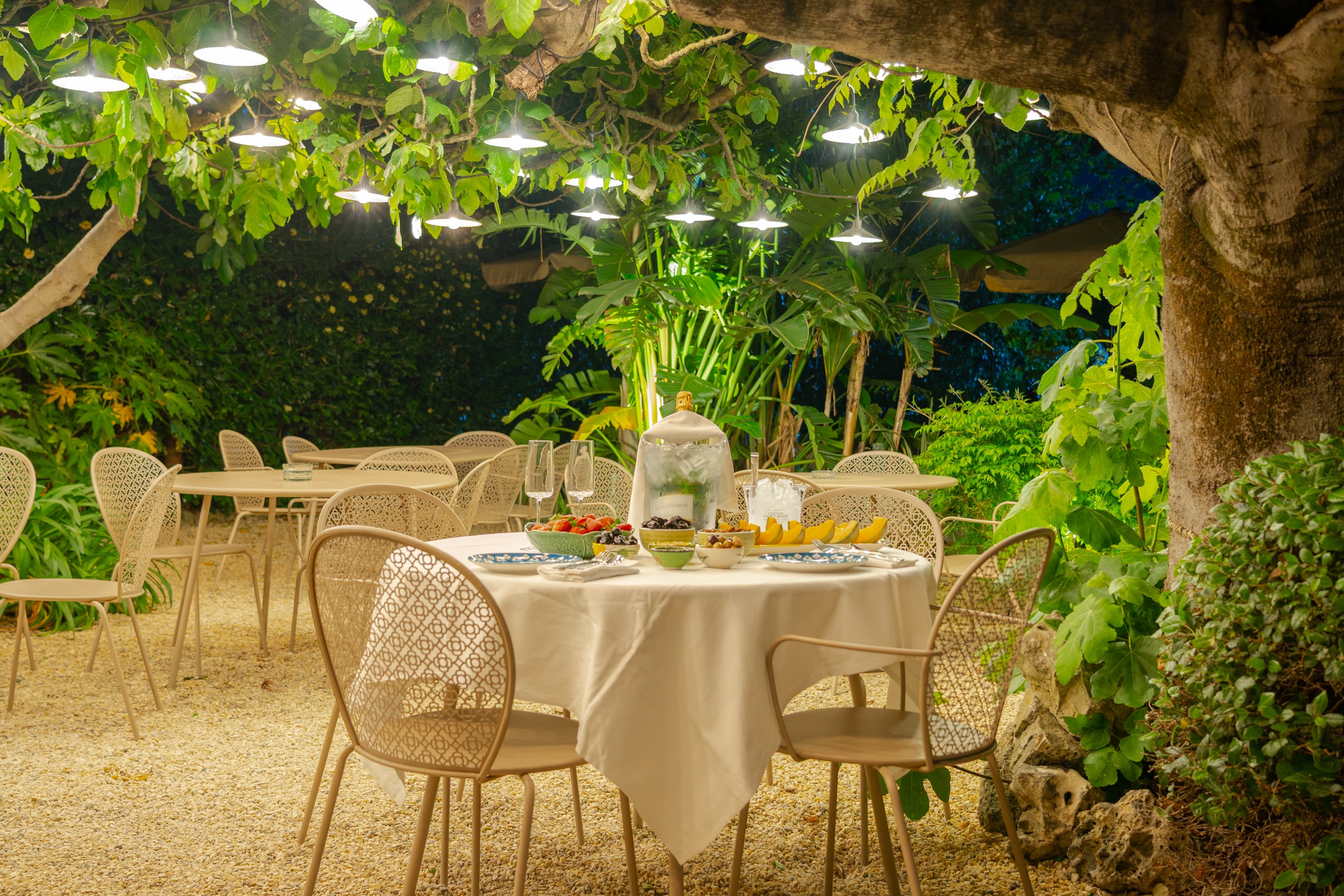Evening garden table